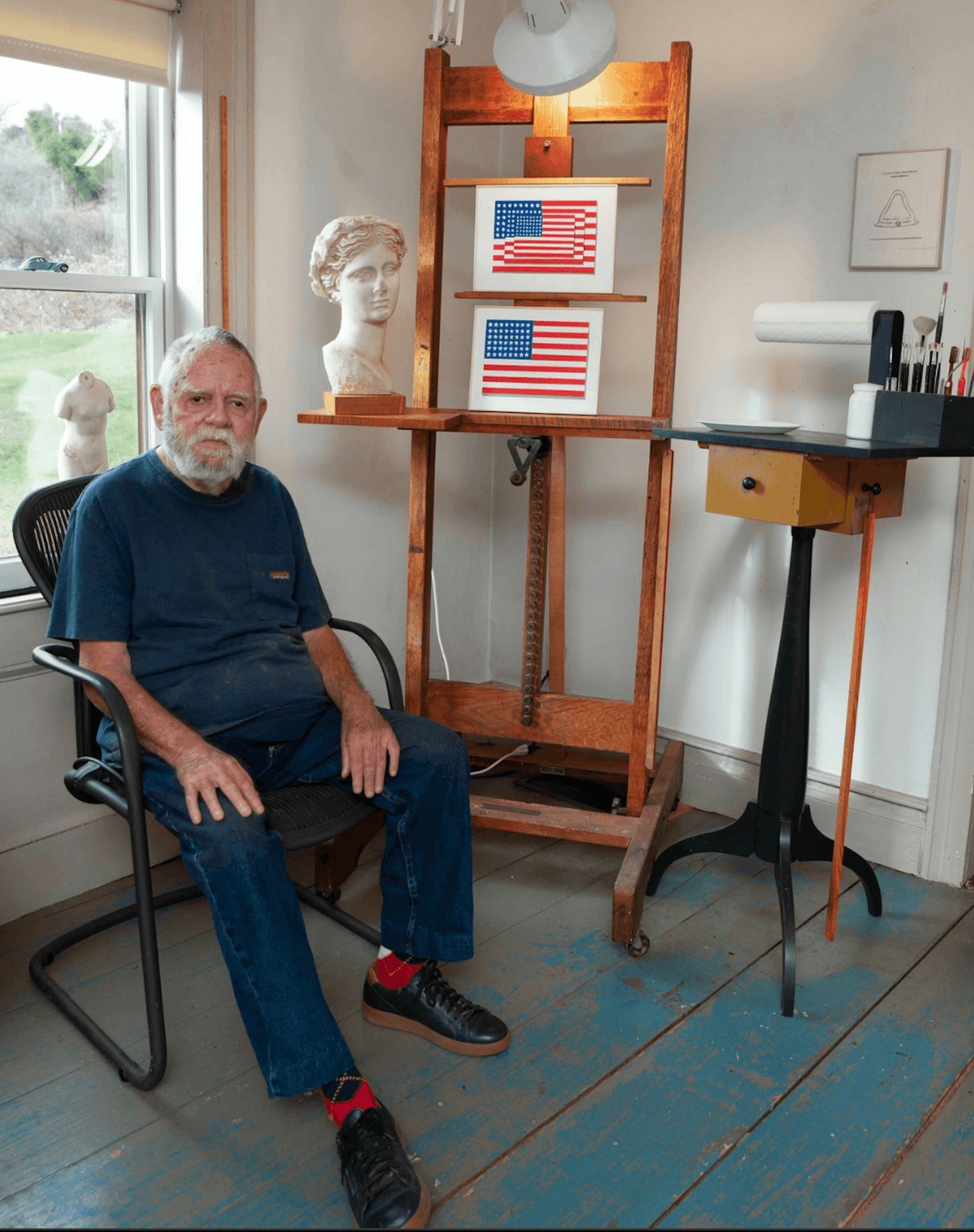 Richard Pettibone Unique Appropriation Jasper Johns Three Flags 1958 - Joseph K. Levene Fine Art, Ltd.
