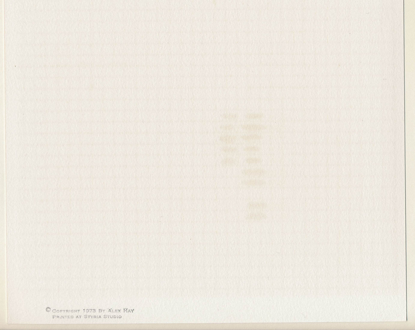 Alex Hay Untitled 1973 Signed Numbered Limited Edition Screenprint - Joseph K. Levene Fine Art, Ltd.