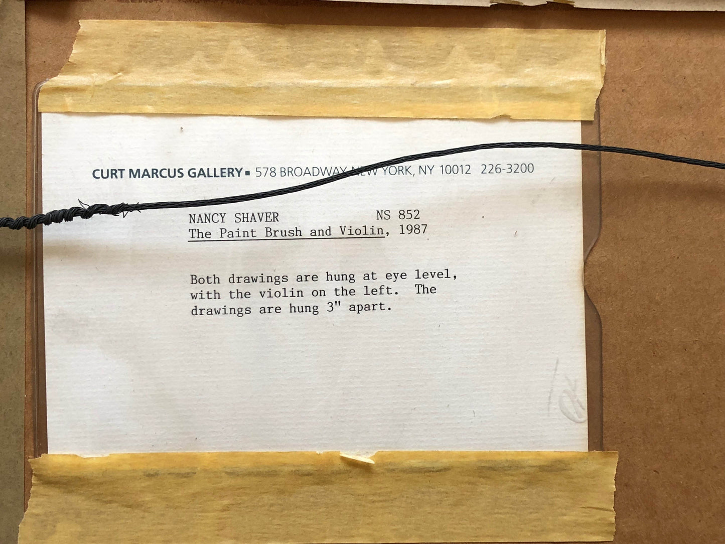 Nancy Shaver The Paint Brush & Violin 1987 Unique Set 2 Works On Paper - Joseph K. Levene Fine Art, Ltd.