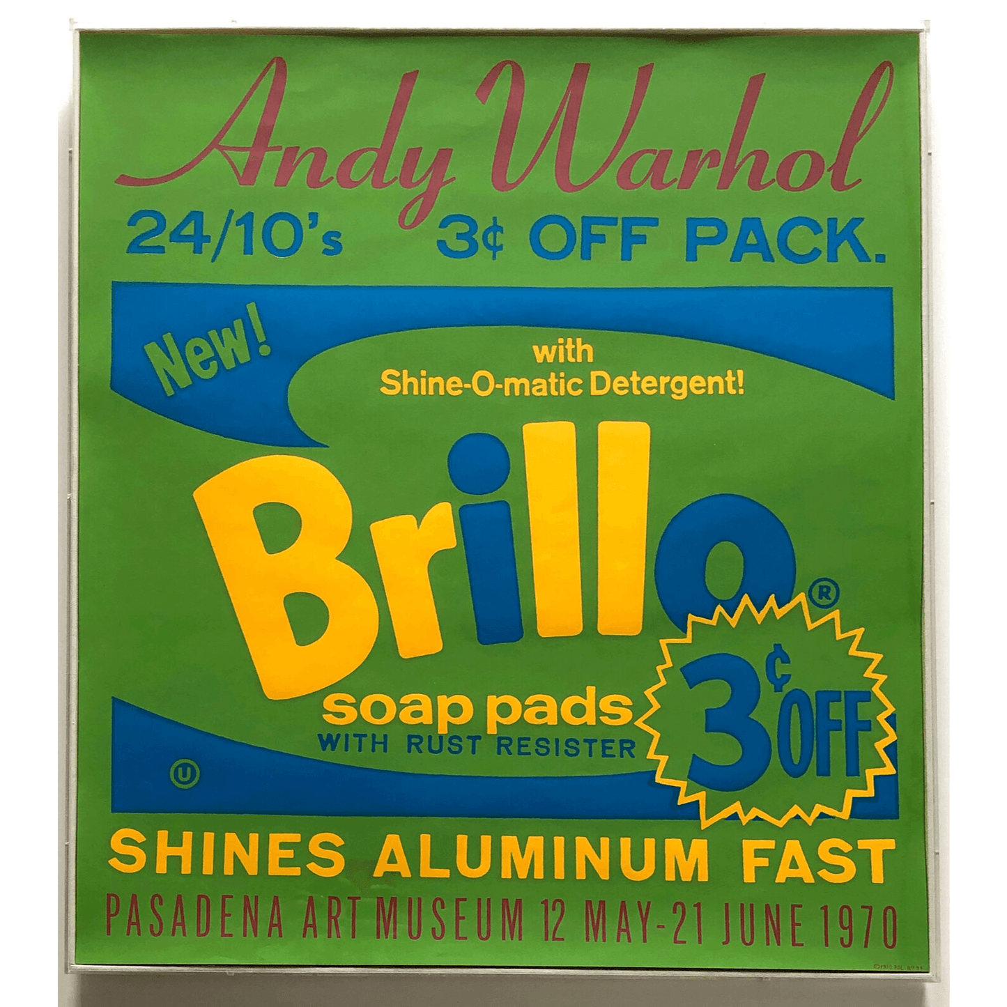 Andy Warhol 1970 Brillo Pasadena Art Museum Poster - Joseph K. Levene Fine Art, Ltd.
