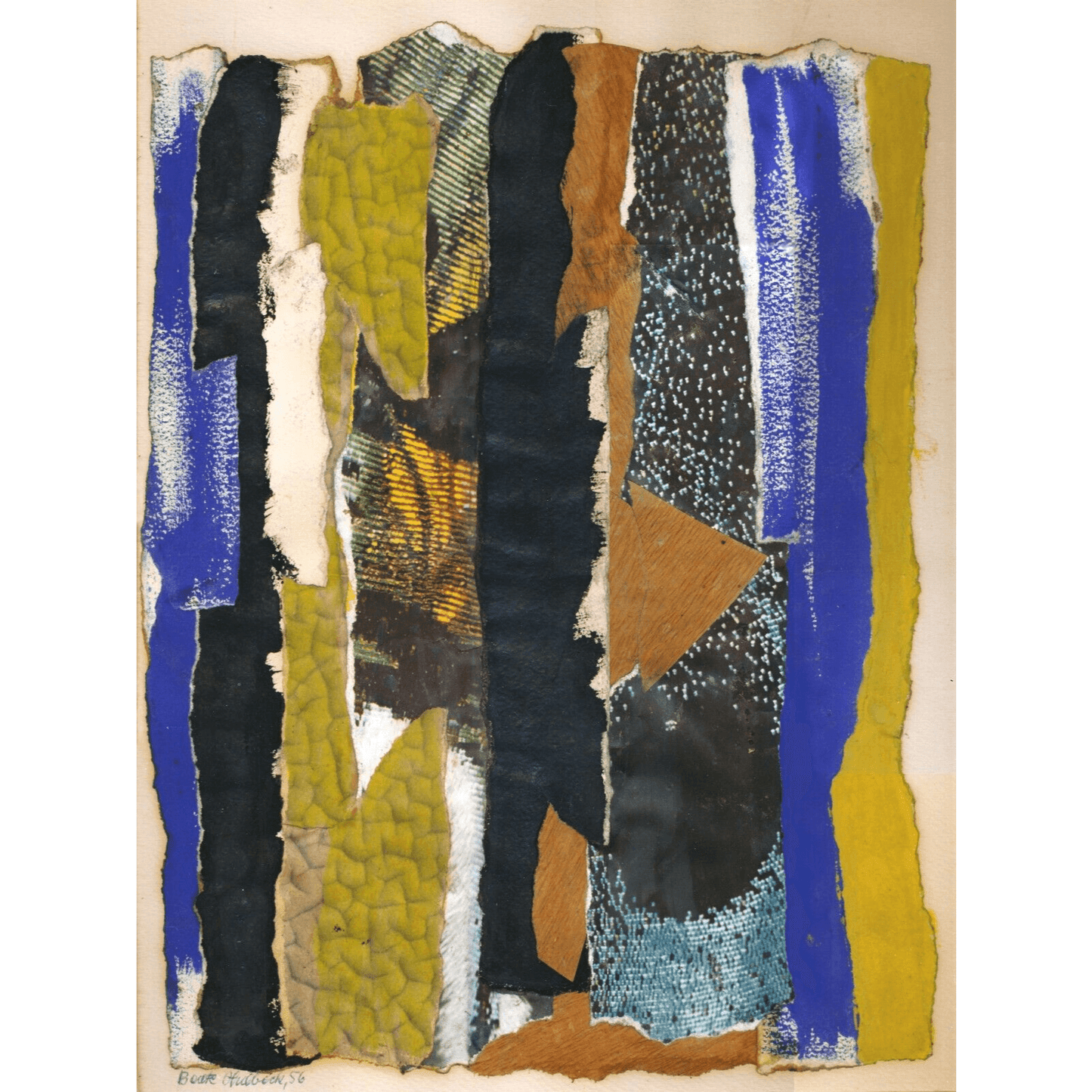 Beate Hulbeck Untitled 1956 Unique Signed Dated Dada Collage - Joseph K. Levene Fine Art, Ltd.