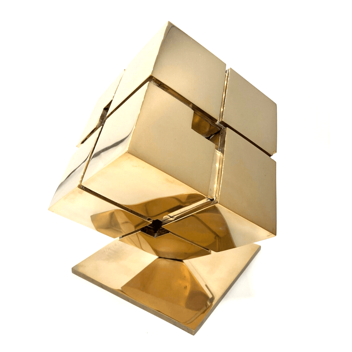 Tony Rosenthal Maquette Marty's Cube 1983 Unique Bronze Sculpture - Joseph K. Levene Fine Art, Ltd.