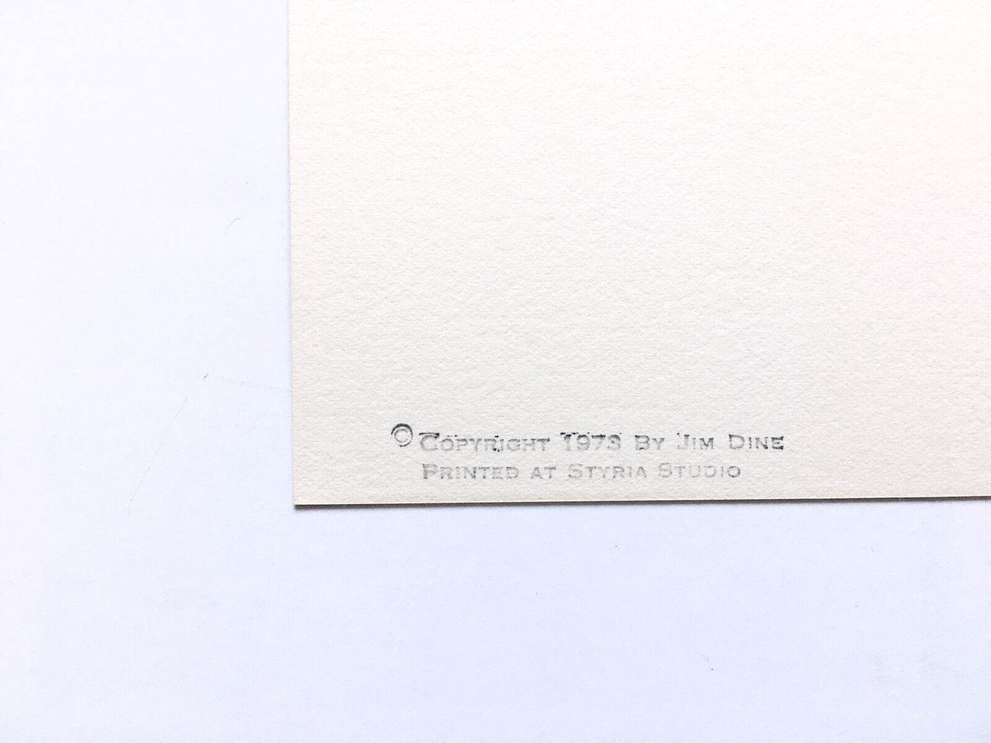 Jim Dine Untitled, 1973 Signed Numbered Screenprint - Joseph K. Levene Fine Art, Ltd.