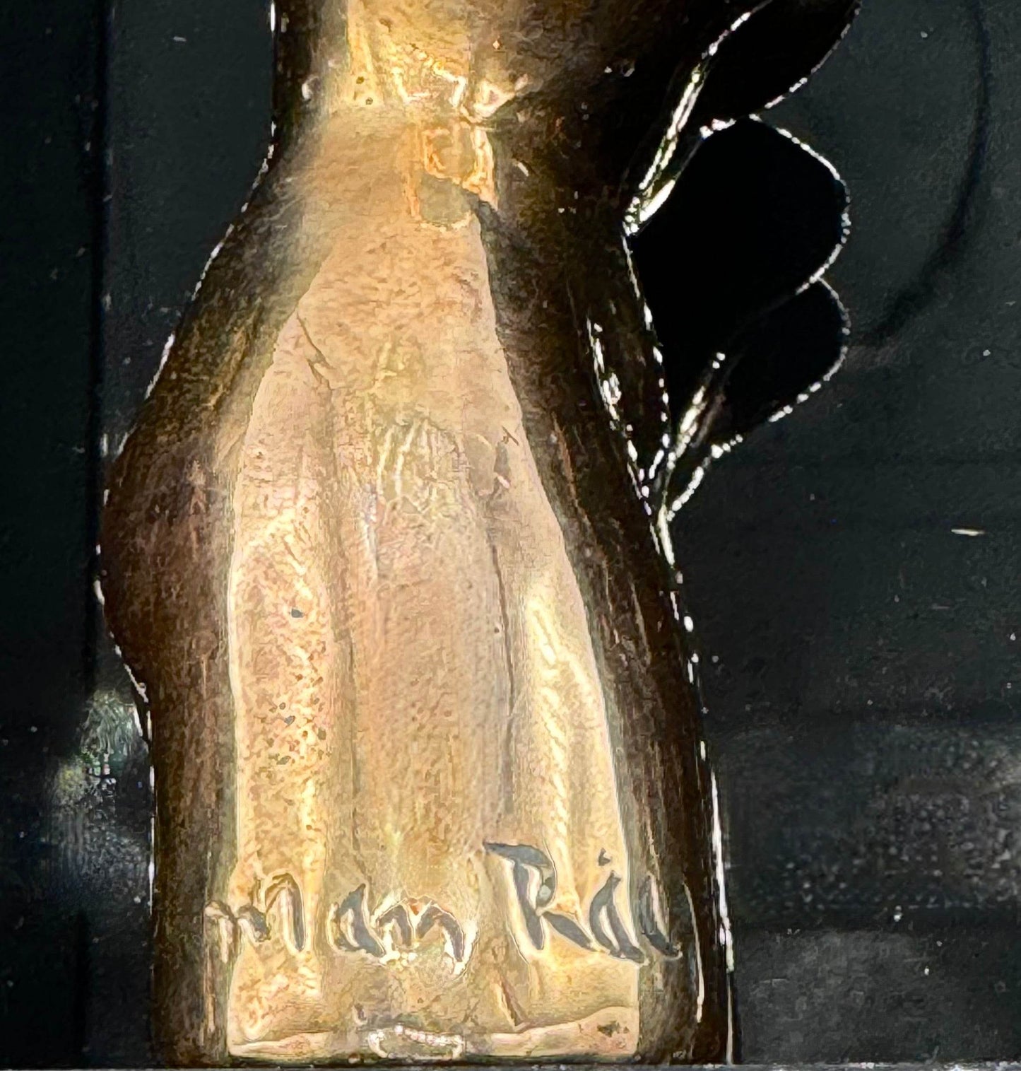 Man Ray Vierge apprivoisée / Domesticated Virgin (Let Me Out), 1969 bronze sculpture signature