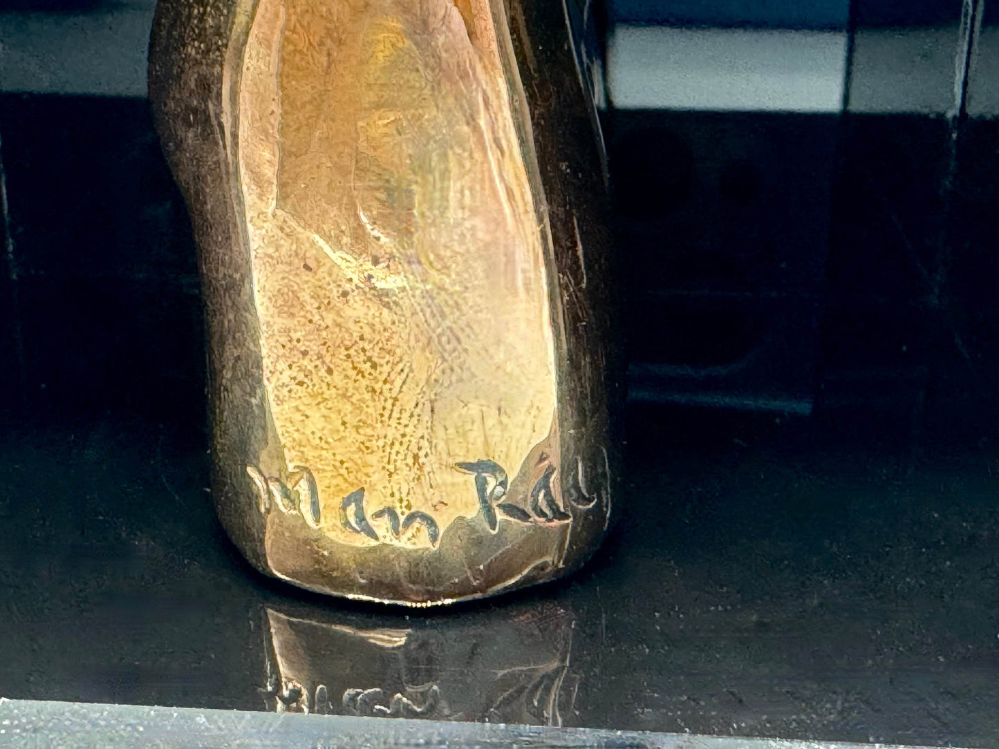 Man Ray Vierge apprivoisée / Domesticated Virgin (Let Me Out), 1969 bronze sculpture signature