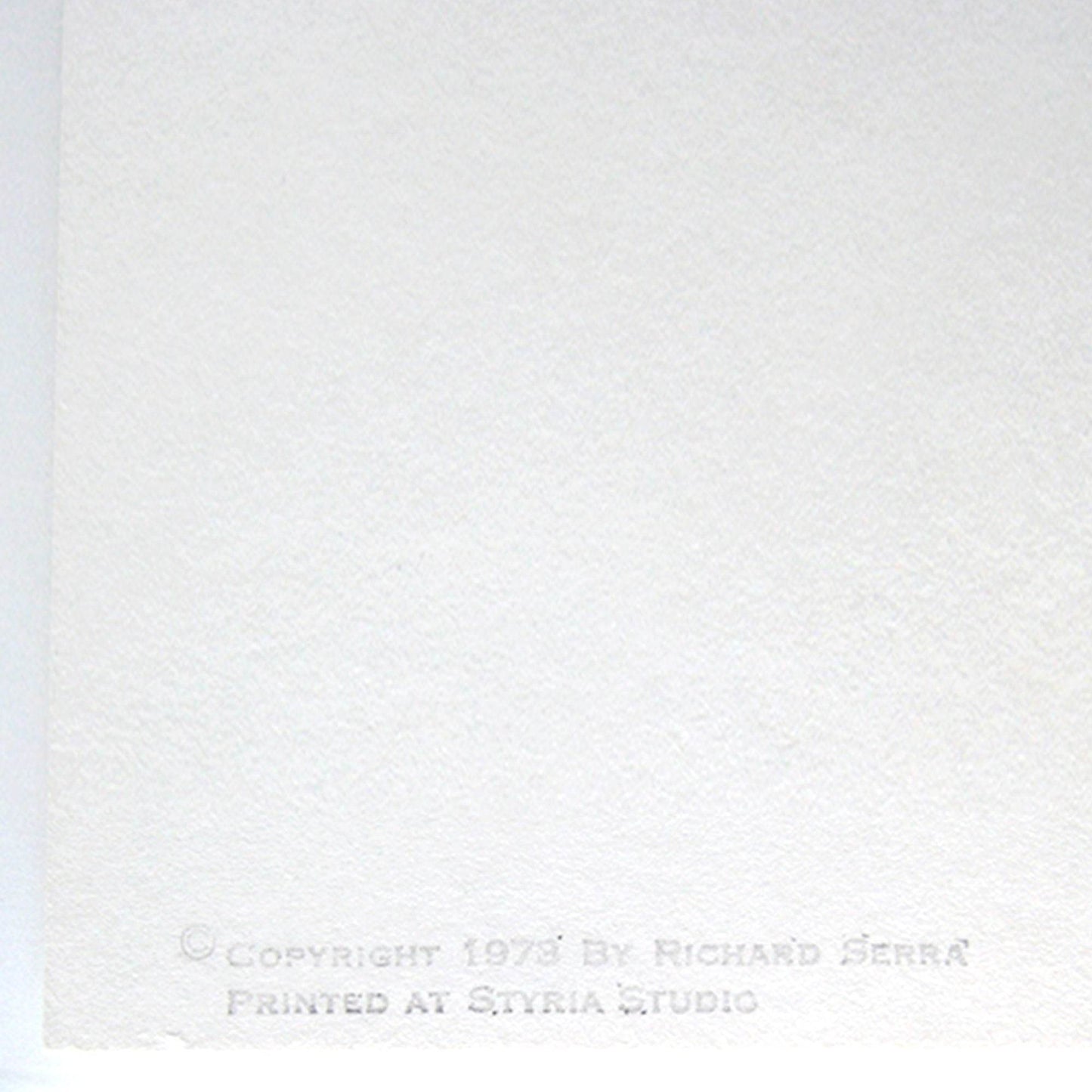 Richard Serra Untitled 1973 Signed Original Lithograph On Rag Paper - Joseph K. Levene Fine Art, Ltd.