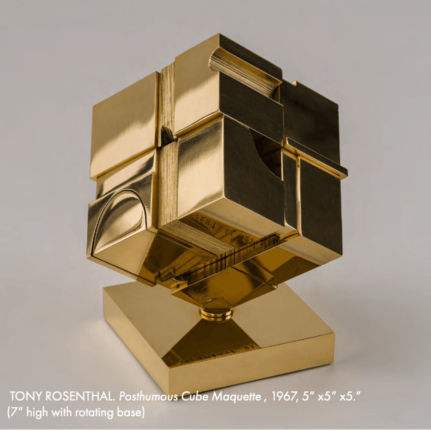 Tony Rosenthal Maquette Marty's Cube 1983 Unique Bronze Sculpture - Joseph K. Levene Fine Art, Ltd.