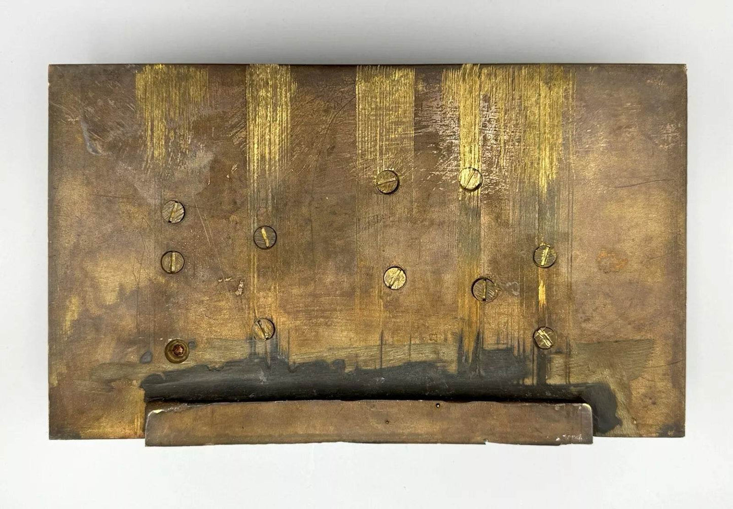 Tony Rosenthal Study for Abstract Plaque 1964 Signed Unique Brass Maquette - Joseph K. Levene Fine Art, Ltd.