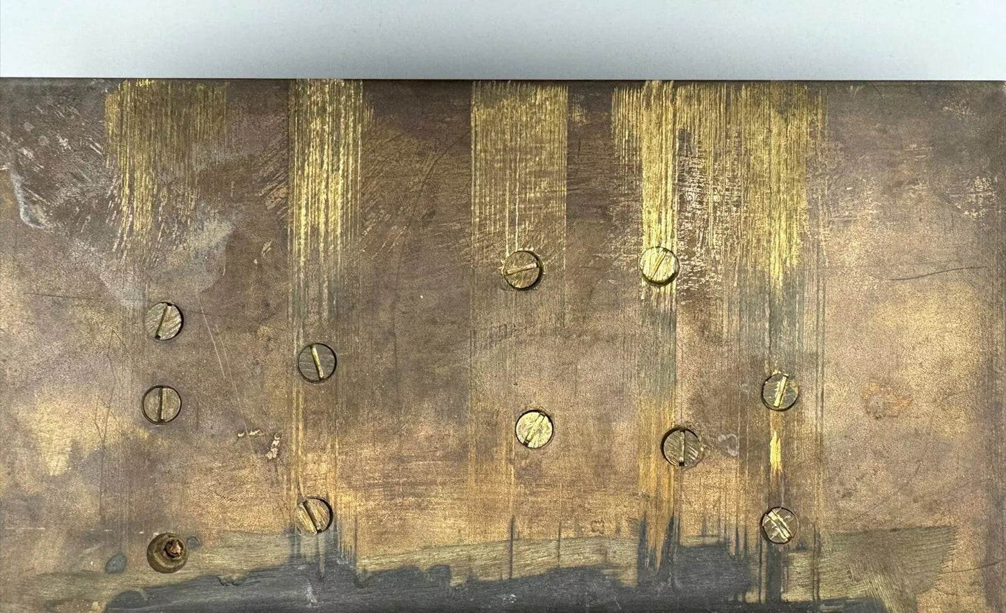 Tony Rosenthal Study for Abstract Plaque 1964 Signed Unique Brass Maquette - Joseph K. Levene Fine Art, Ltd.