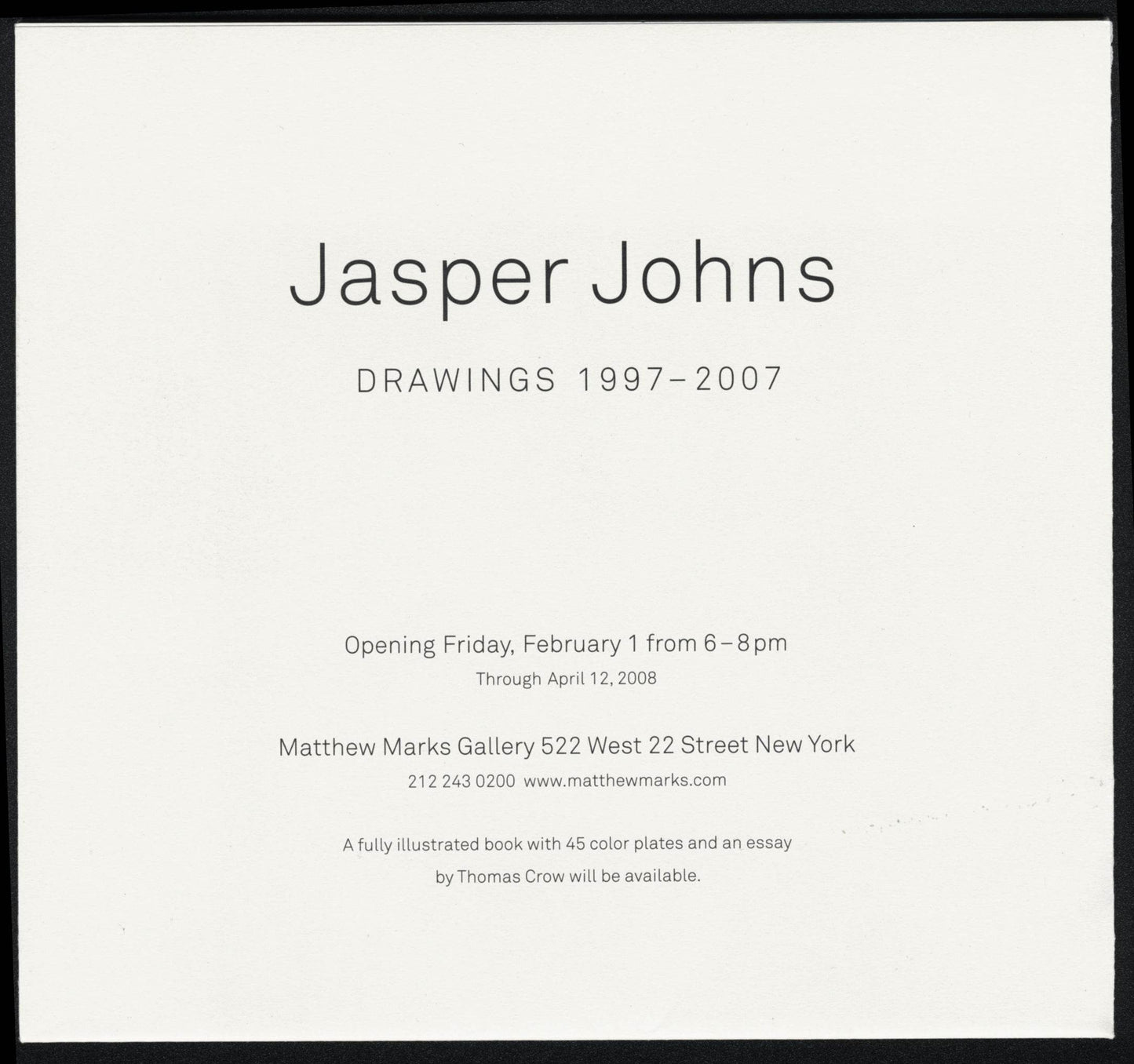 Jasper Johns Drawings 1997-2007, 2008 Offset Lithograph - Joseph K. Levene Fine Art, Ltd.