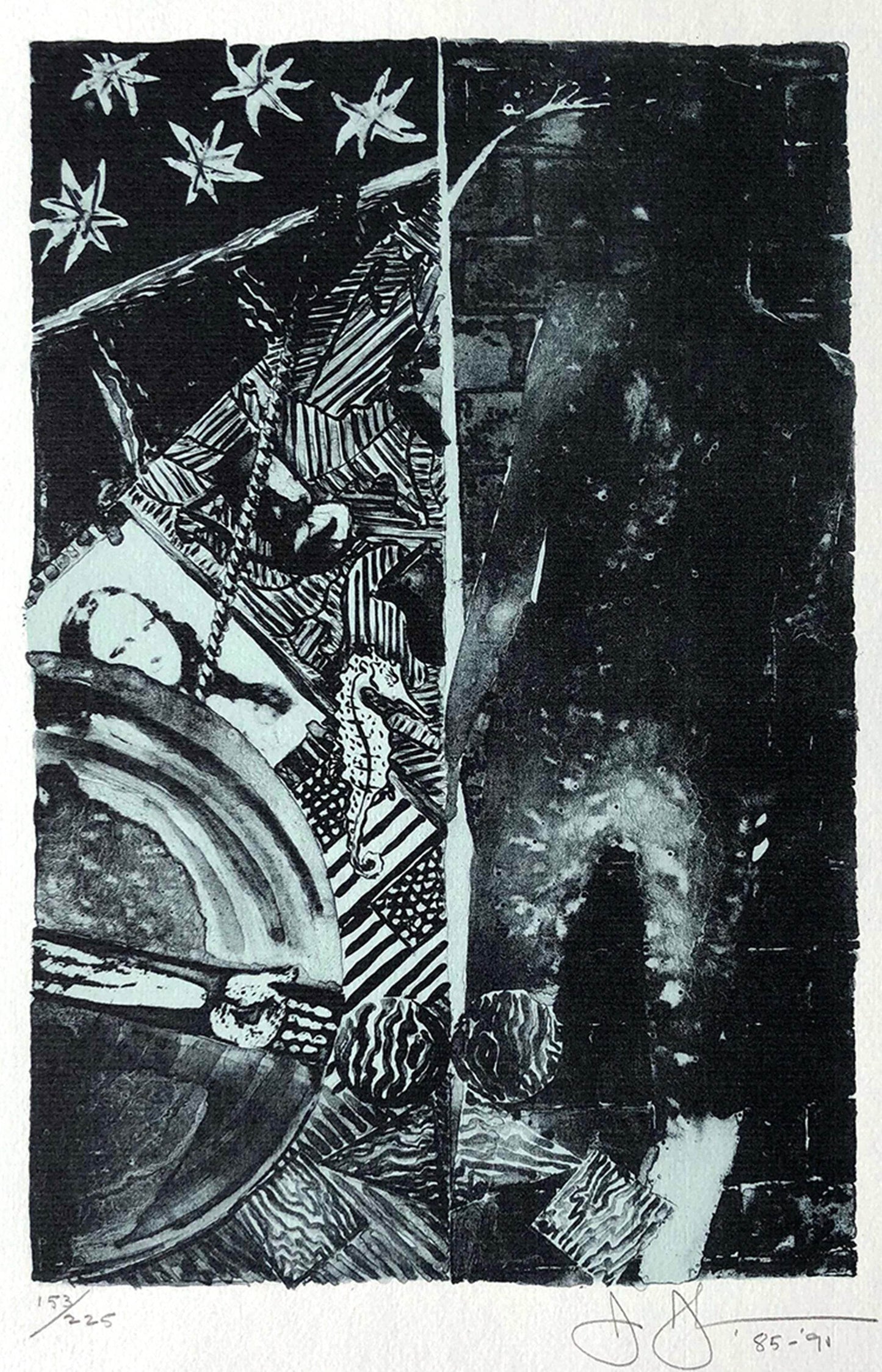 Jasper Johns Summer Blue 1985-91 ULAE 254 Original Color Lithograph - Joseph K. Levene Fine Art, Ltd.