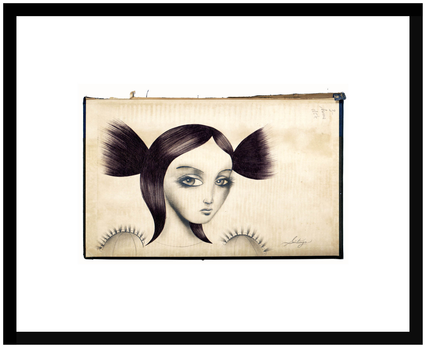 Santiago Rubino Alicia, 2006 Signed Unique Charcoal lnk Drawing - Joseph K. Levene Fine Art, Ltd.