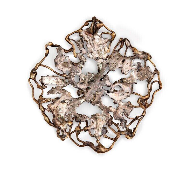 Judith Brown 1975 Signed Unique Sterling Silver Bronze Pendant - Joseph K. Levene Fine Art, Ltd.
