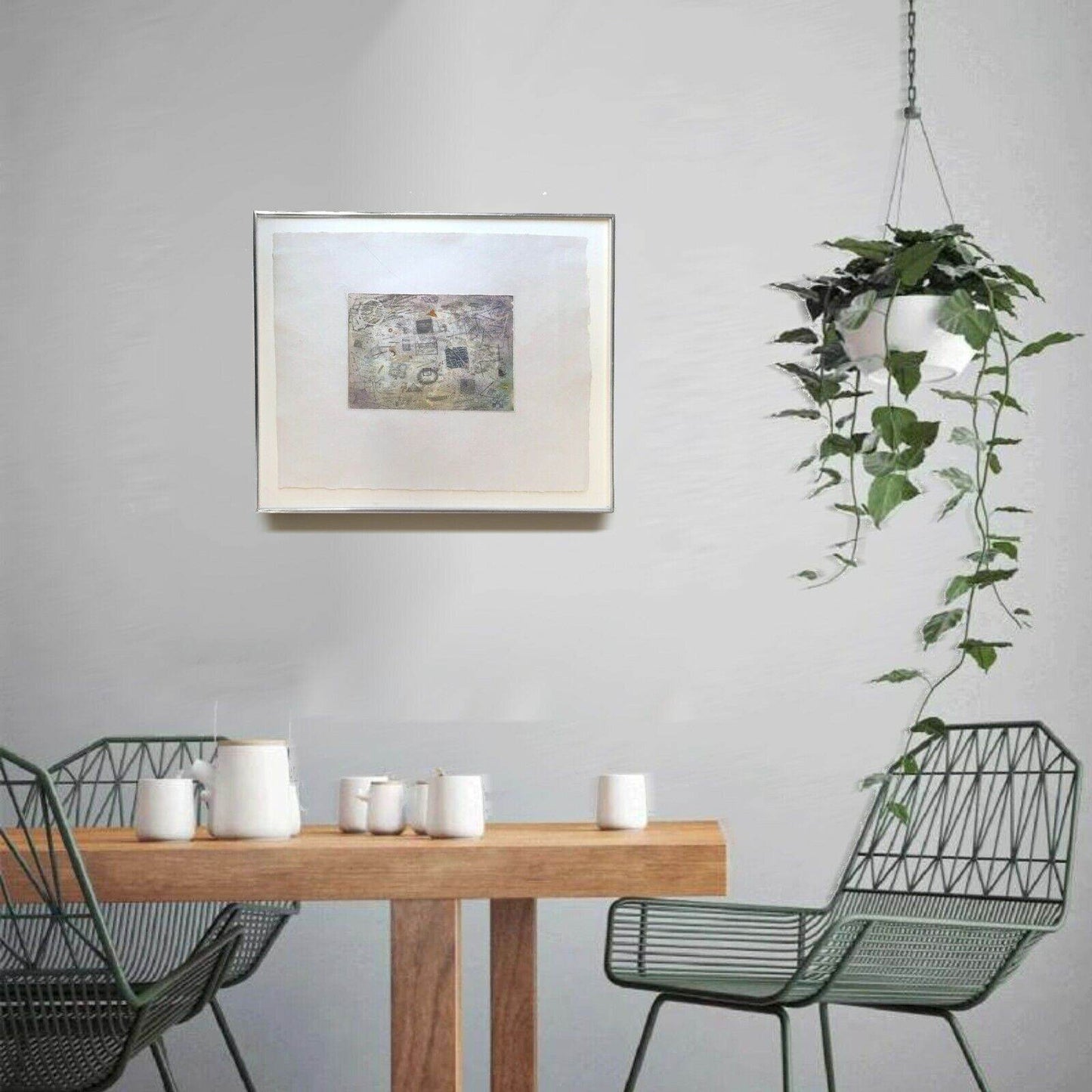 David Shapiro Untitled 1980 Hand Colored Etching & Collage - Joseph K. Levene Fine Art, Ltd.