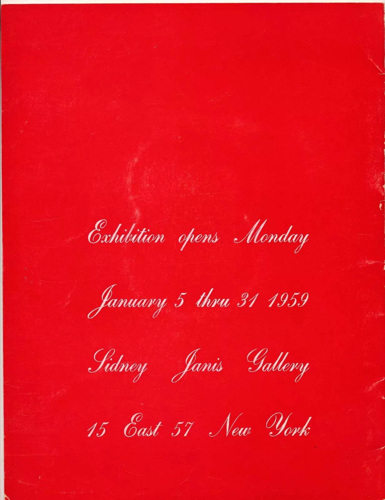 Sidney Janis Gallery Exhibition Catalogue 8 American Painters 1959 - Joseph K. Levene Fine Art, Ltd.