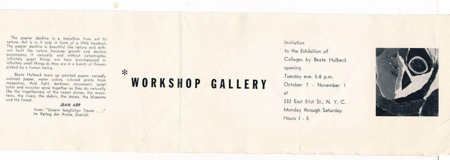 Beate Hulbeck Untitled 1956 Unique Signed Dated Dada Collage - Joseph K. Levene Fine Art, Ltd.