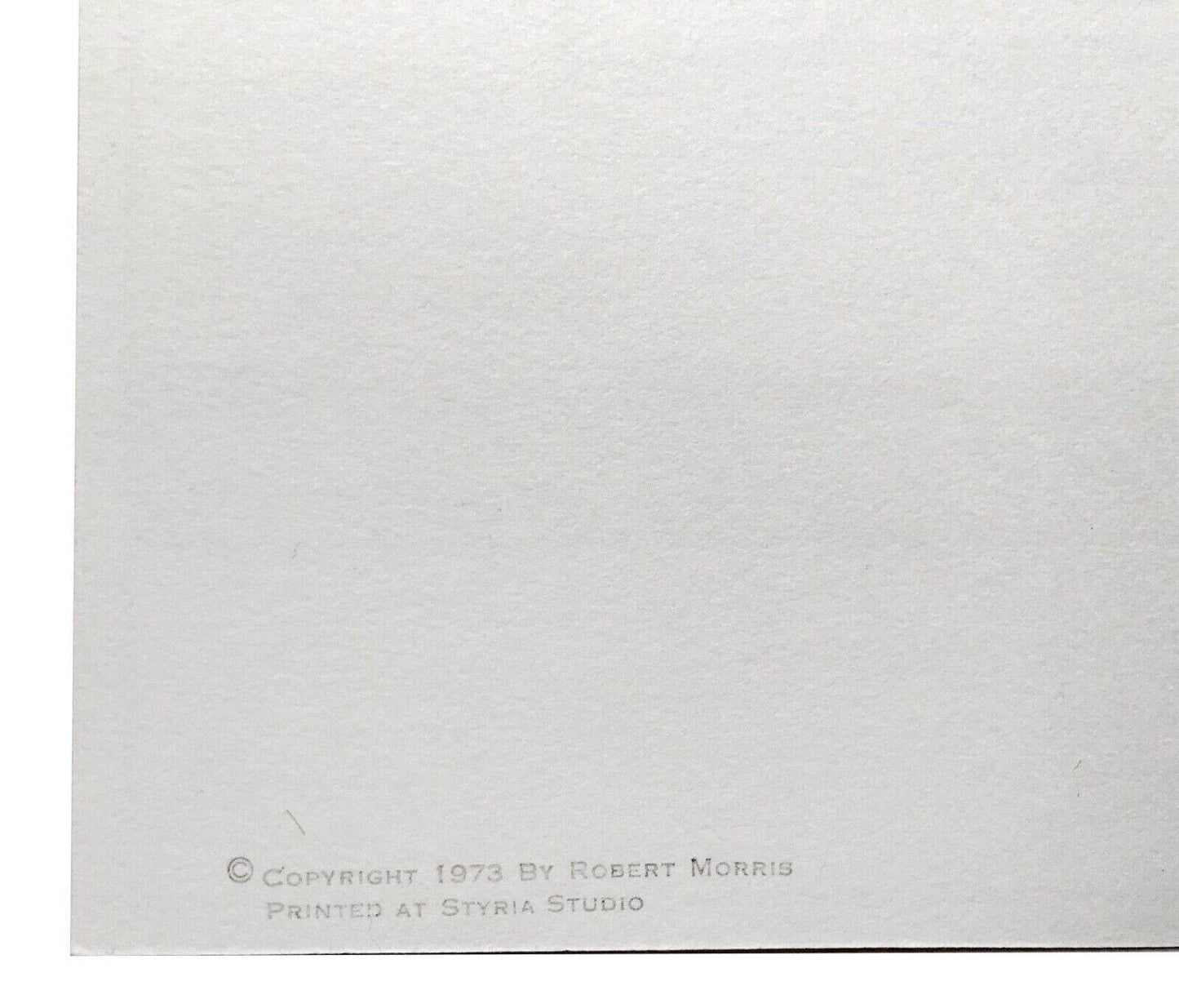 Robert Morris Untitled 1973 Limited Edition Lithograph - Joseph K. Levene Fine Art, Ltd.