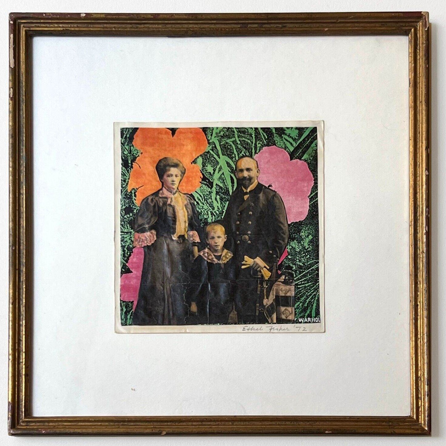 Ethel Fisher Untitled (Warhol), 1972 Signed Unique Pop Art Collage - Joseph K. Levene Fine Art, Ltd.