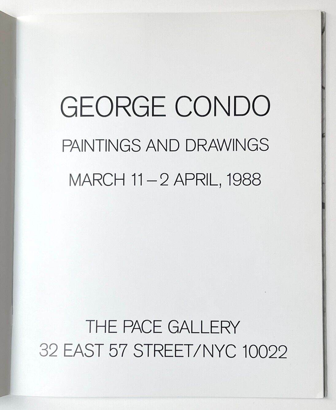 George Condo The Pace Gallery Exhibition Catalogue, 1988 - Joseph K. Levene Fine Art, Ltd.
