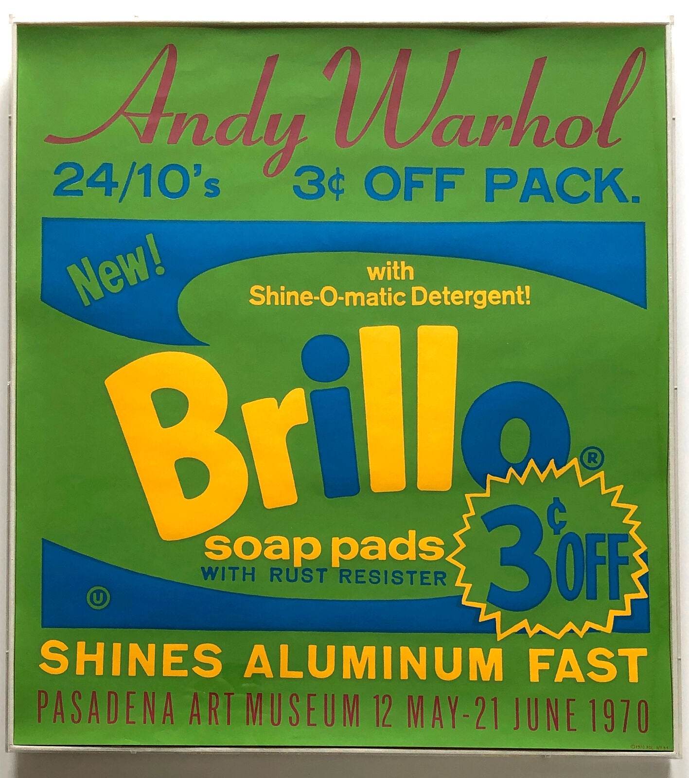 Andy Warhol 1970 Brillo Pasadena Art Museum Poster - Joseph K. Levene Fine Art, Ltd.