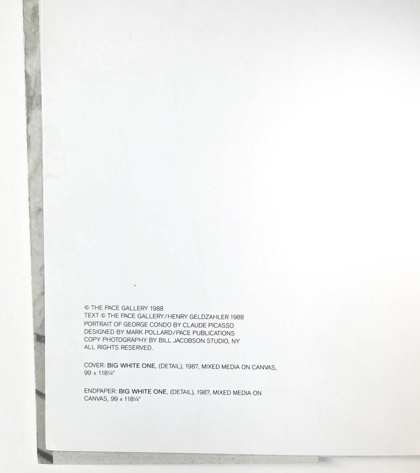 George Condo The Pace Gallery Exhibition Catalogue, 1988 - Joseph K. Levene Fine Art, Ltd.