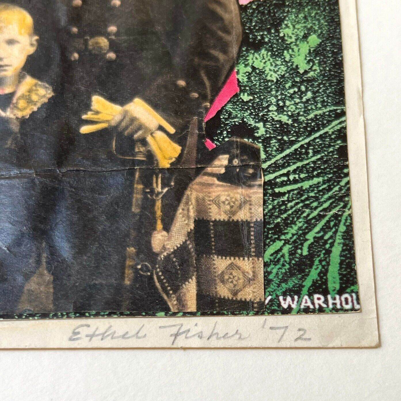 Ethel Fisher Untitled (Warhol), 1972 Signed Unique Pop Art Collage - Joseph K. Levene Fine Art, Ltd.