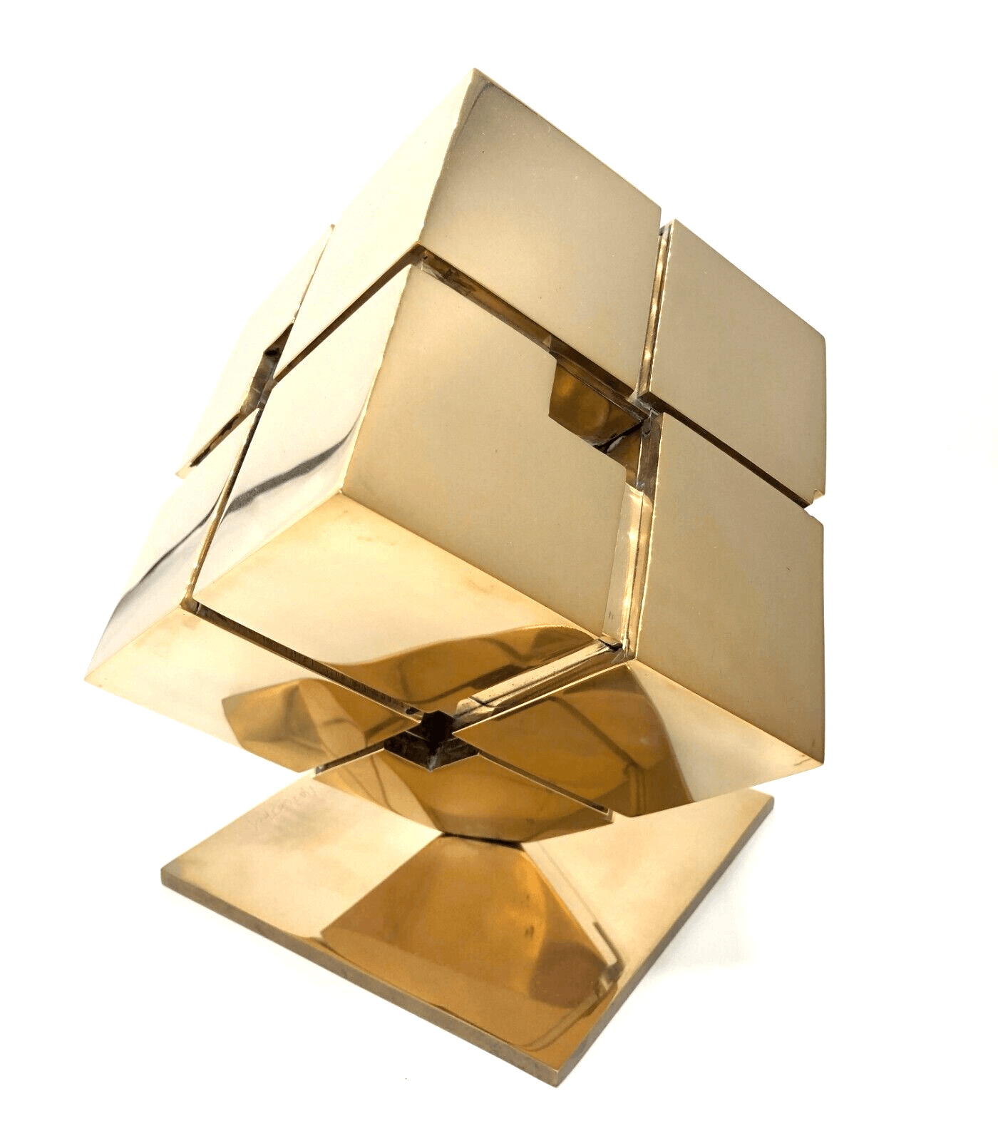 Tony Rosenthal Maquette Marty's Cube 1983 Unique Bronze Sculpture - Joseph K. Levene Fine Art, Ltd.