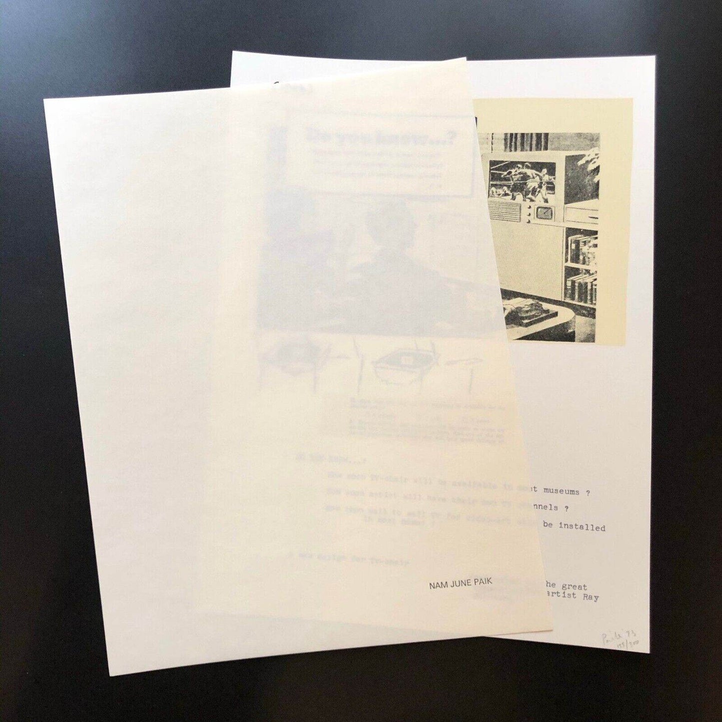 Nam June Paik Untitled 1973 Signed Limited Edition Screenprint - Joseph K. Levene Fine Art, Ltd.