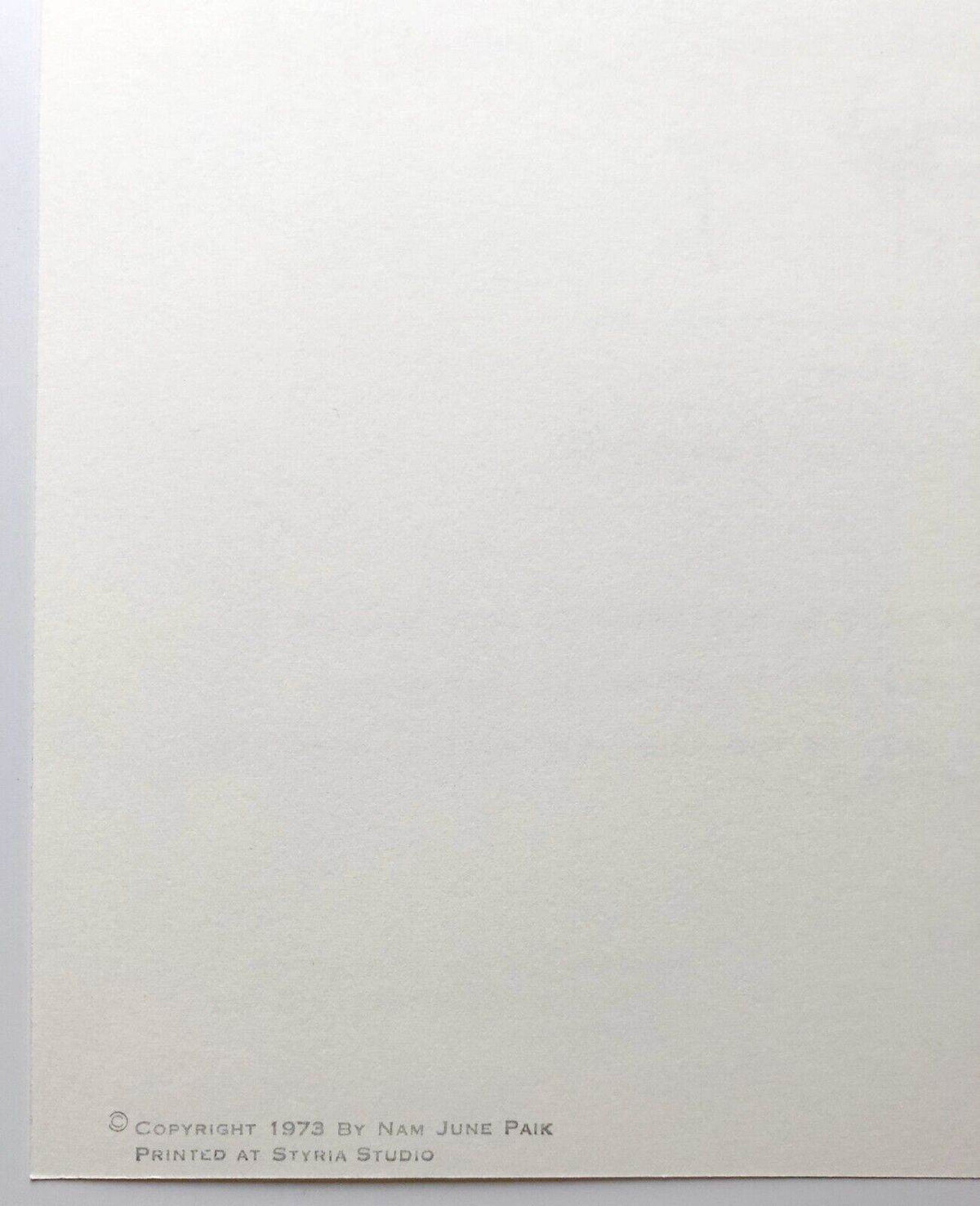 Nam June Paik Untitled 1973 Signed Limited Edition Screenprint - Joseph K. Levene Fine Art, Ltd.