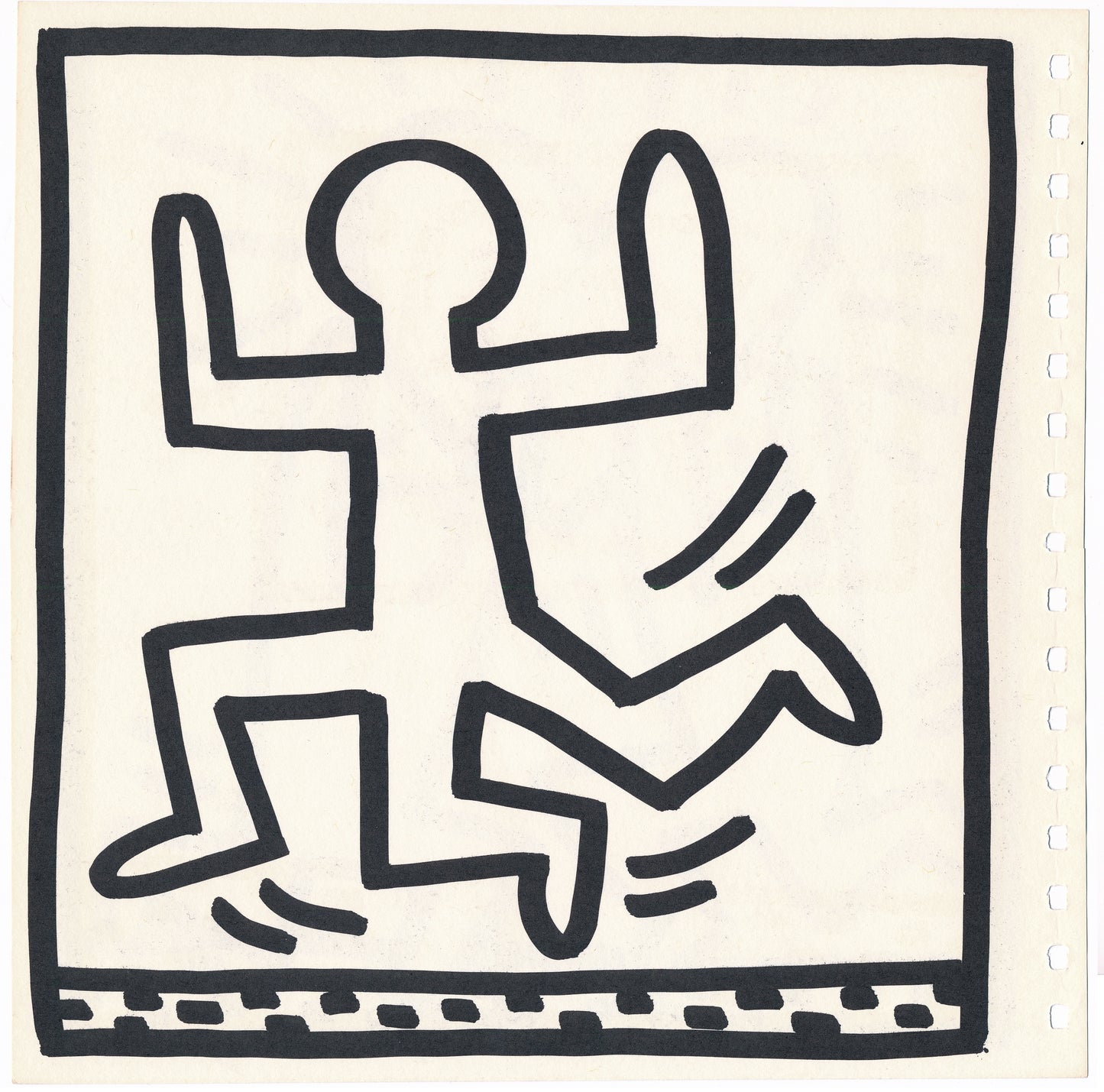 Keith Haring Set of 2 Double Sided 1982 Ltd Edition Offset Lithographs