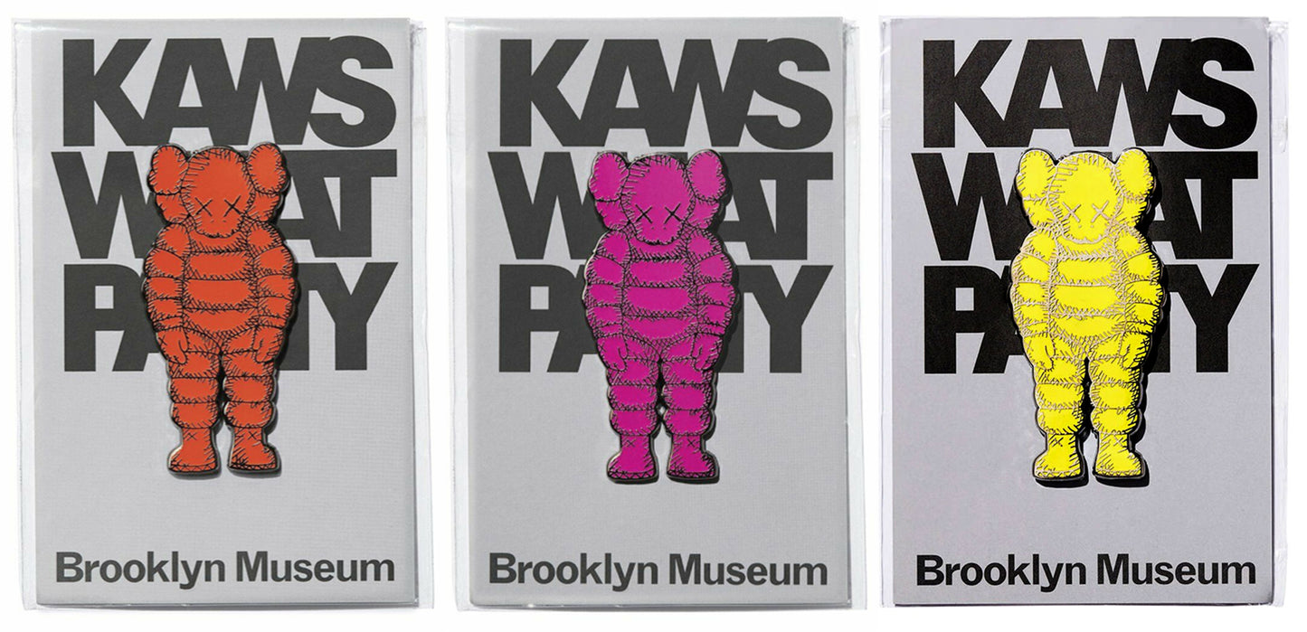 KAWS What Party Set of 3 Enamel Pins 2021  Brand New Original Packaging