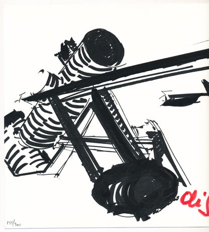 Mark Di Suvero Untitled 1973 Signed Numbered Color Screenprint