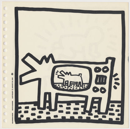 Keith Haring 2 Double Sided 1982 Offset Lithographs Framed