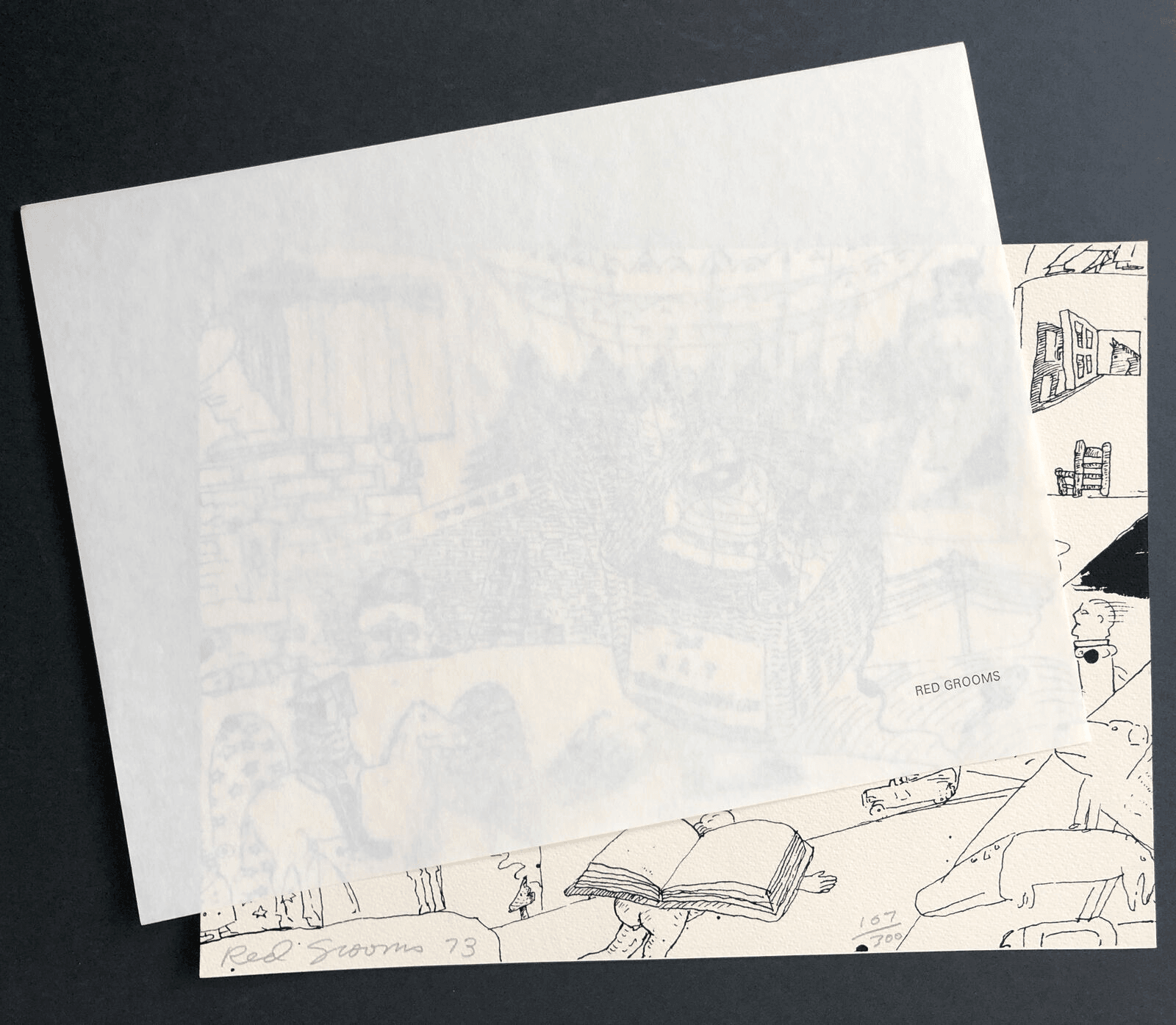 Accompanied with the original paper sleeve with Artist's Name "Red Grooms" from the 1973 Stockholm portfolio.&nbsp; 