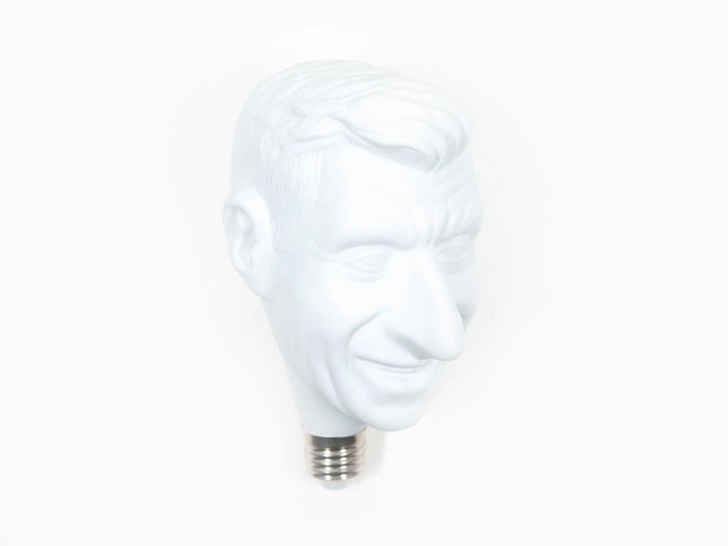 Another view: Maurizio Cattelan Yes! 2019 porcelain Limited Edition LED lightbulb