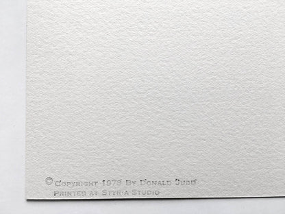 Donald Judd Untitled 1973 Signed Numbered Signed Original Lithograph - Joseph K. Levene Fine Art, Ltd. 
