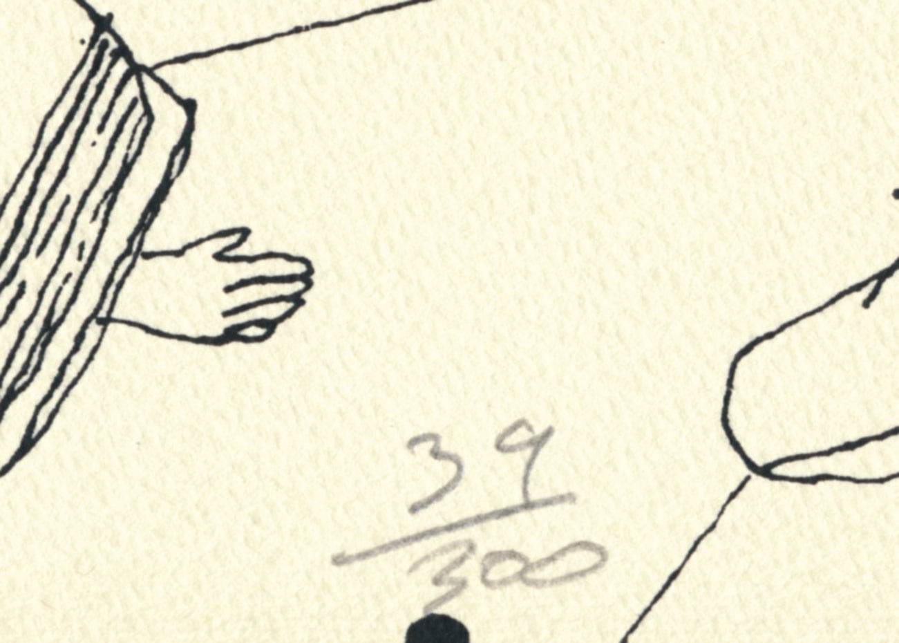 Detail edition number in pencil lower left recto