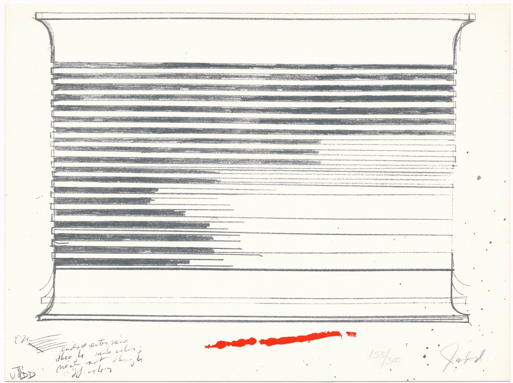 Donald Judd Untitled 1973 Signed Numbered Signed Original Lithograph - Joseph K. Levene Fine Art, Ltd. 