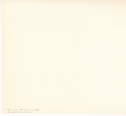 Donald Judd Untitled 1973 Signed Numbered LTD ED Lithograph Unframed
