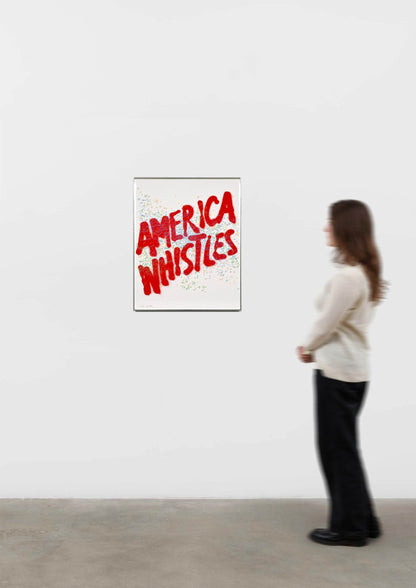 Ed Ruscha America Whistles 1975 Siri Engberg 84 Signed Original Lithograph - Joseph K. Levene Fine Art, Ltd. 