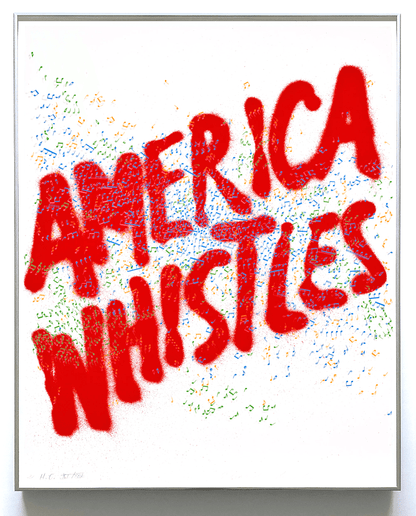 Ed Ruscha America Whistles 1975 Siri Engberg 84 Signed Original Lithograph - Joseph K. Levene Fine Art, Ltd. 