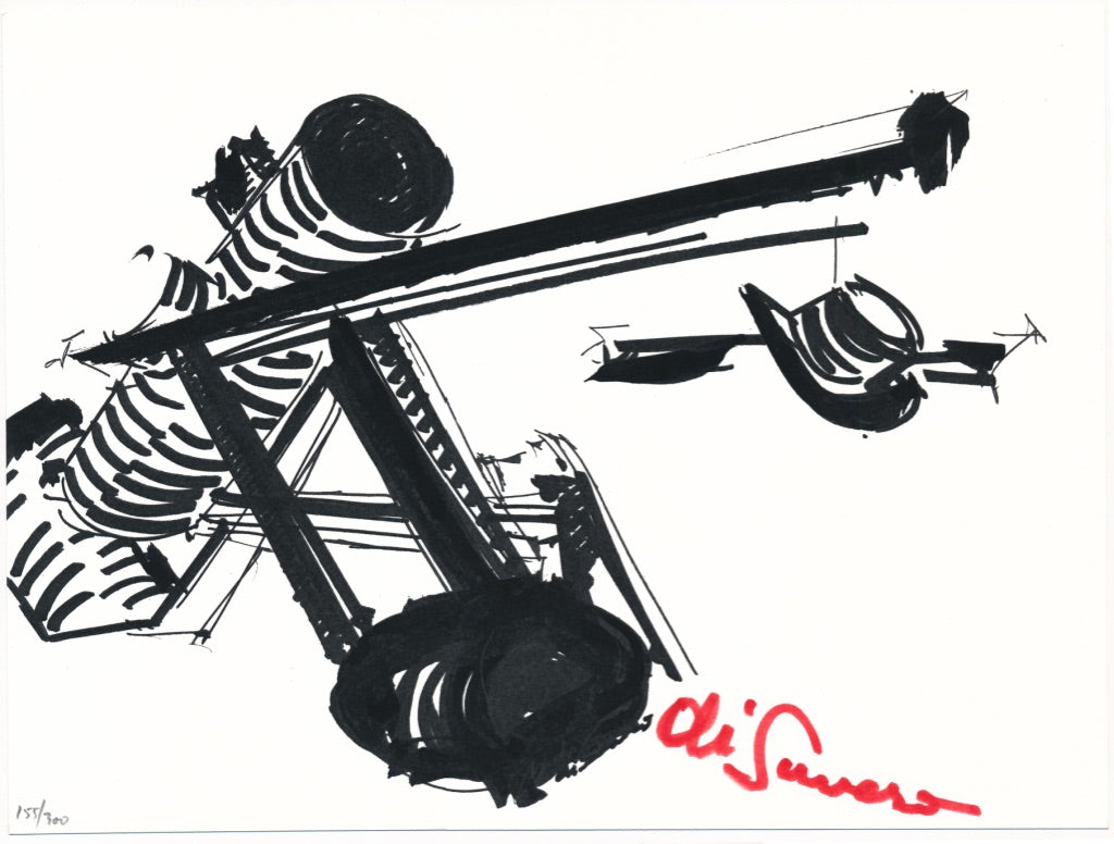 Mark Di Suvero Untitled 1973 Signed Numbered Color Screenprint