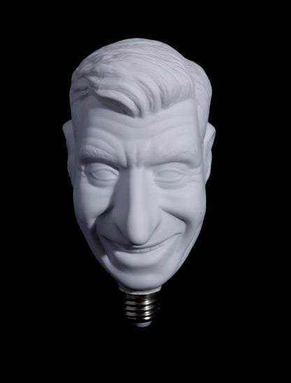 Front view Maurizio Cattelan Yes! 2019 porcelain Limited Edition LED lightbulb