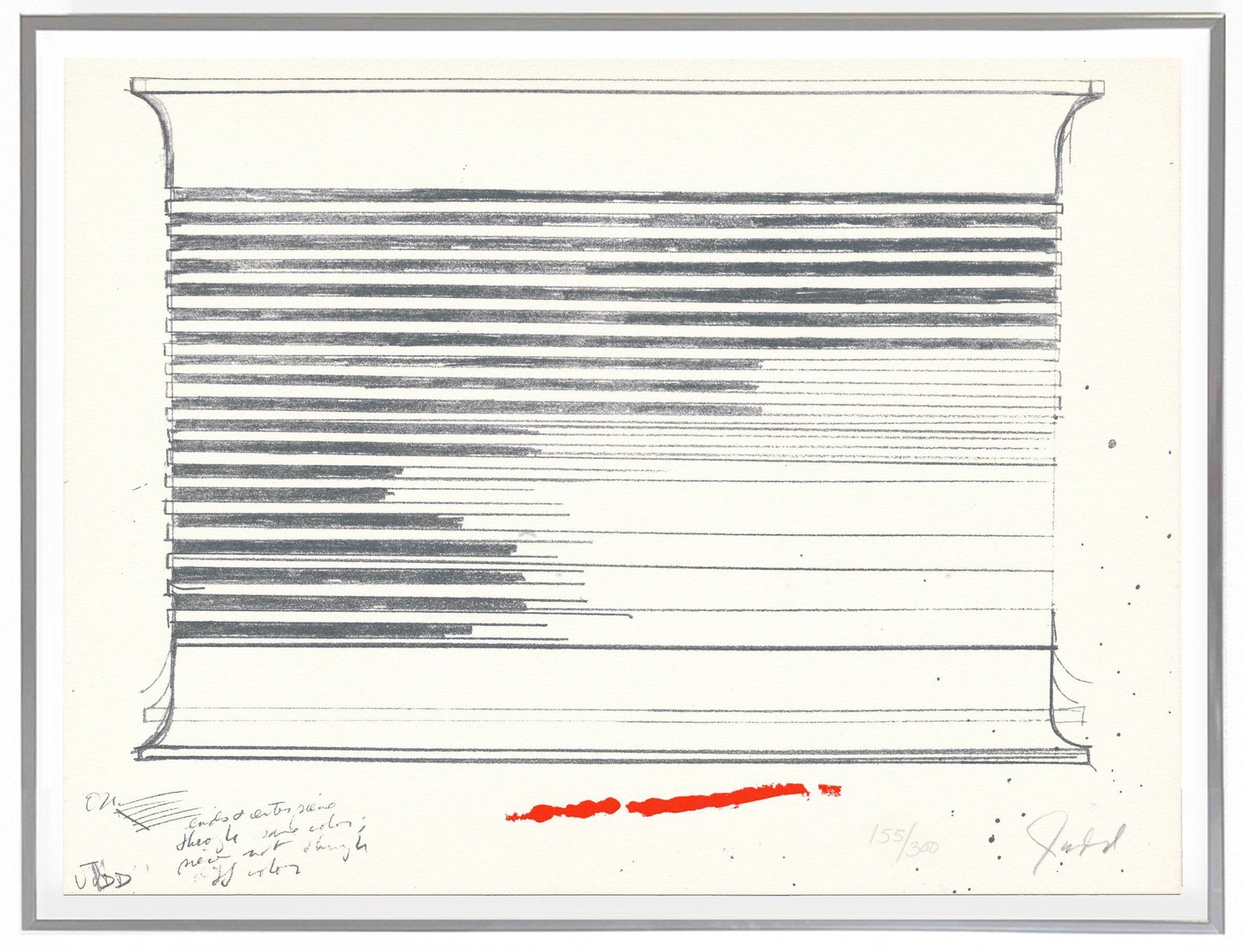 Donald Judd Untitled 1973 Signed Numbered Signed Original Lithograph - Joseph K. Levene Fine Art, Ltd. 