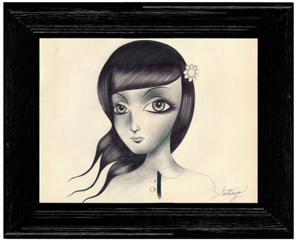 Santiago Rubino Untitled, 2006 Unique Charcoal Ink Drawing Framed