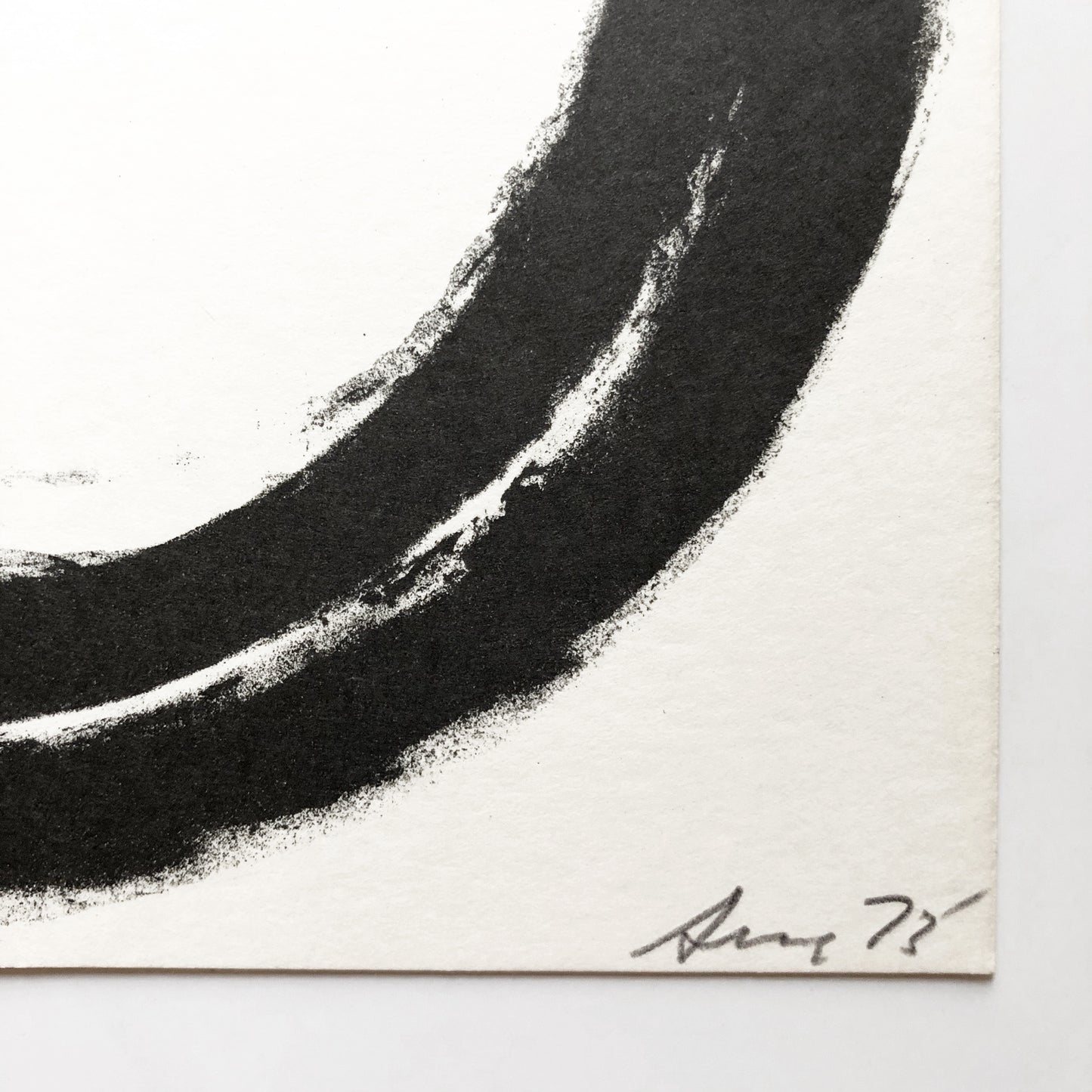 Richard Serra Untitled, 1973 Lithograph detail of pencil signature & date lower right recto