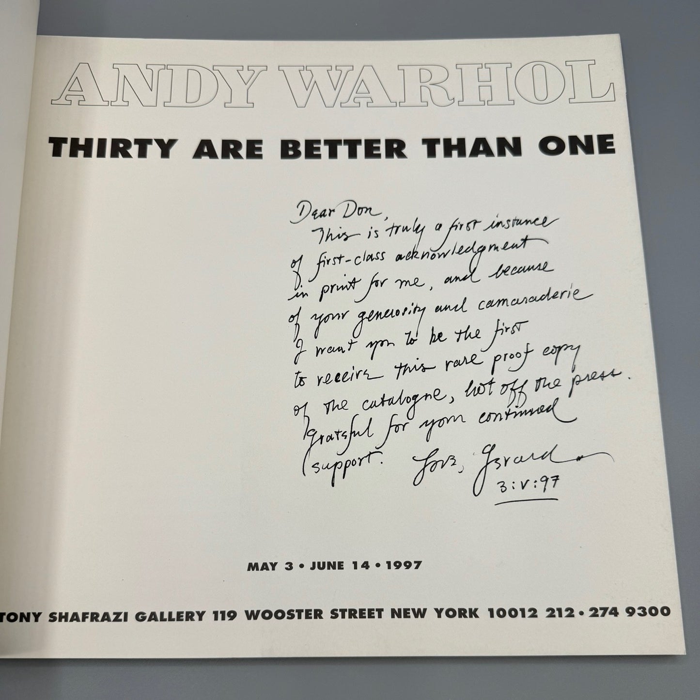 Andy Warhol: Thirty Are Better Than One, 1997