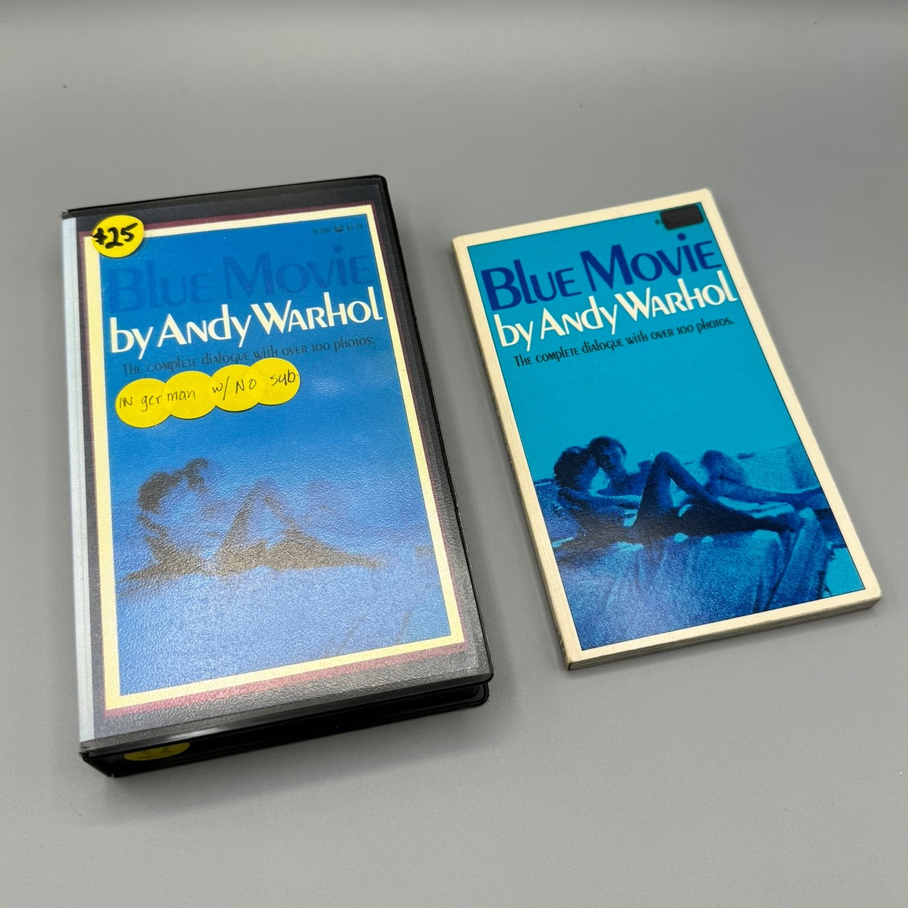 Andy Warhol Blue Movie Paperback 1st Ed VHS Tape 1970