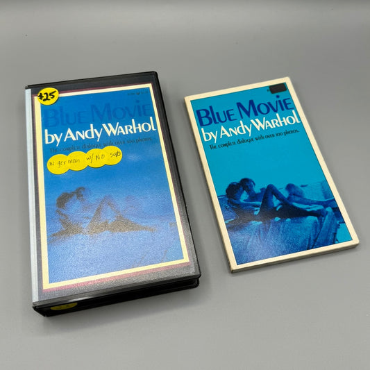 Andy Warhol Blue Movie Paperback 1st Ed & VHS Tape, 1970