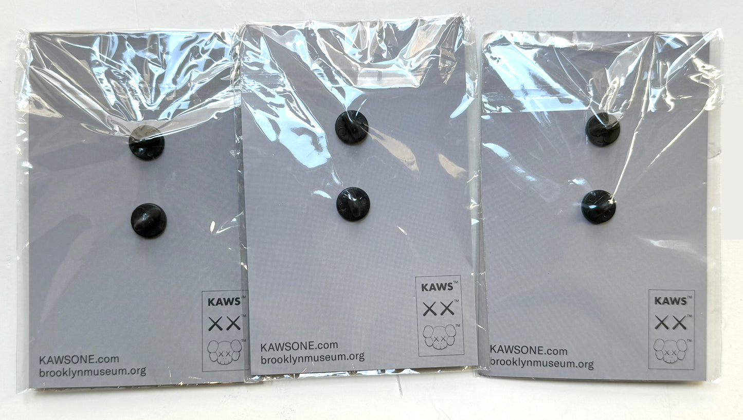 KAWS What Party Set of 3 Enamel Pins 2021  Brand New Original Packaging